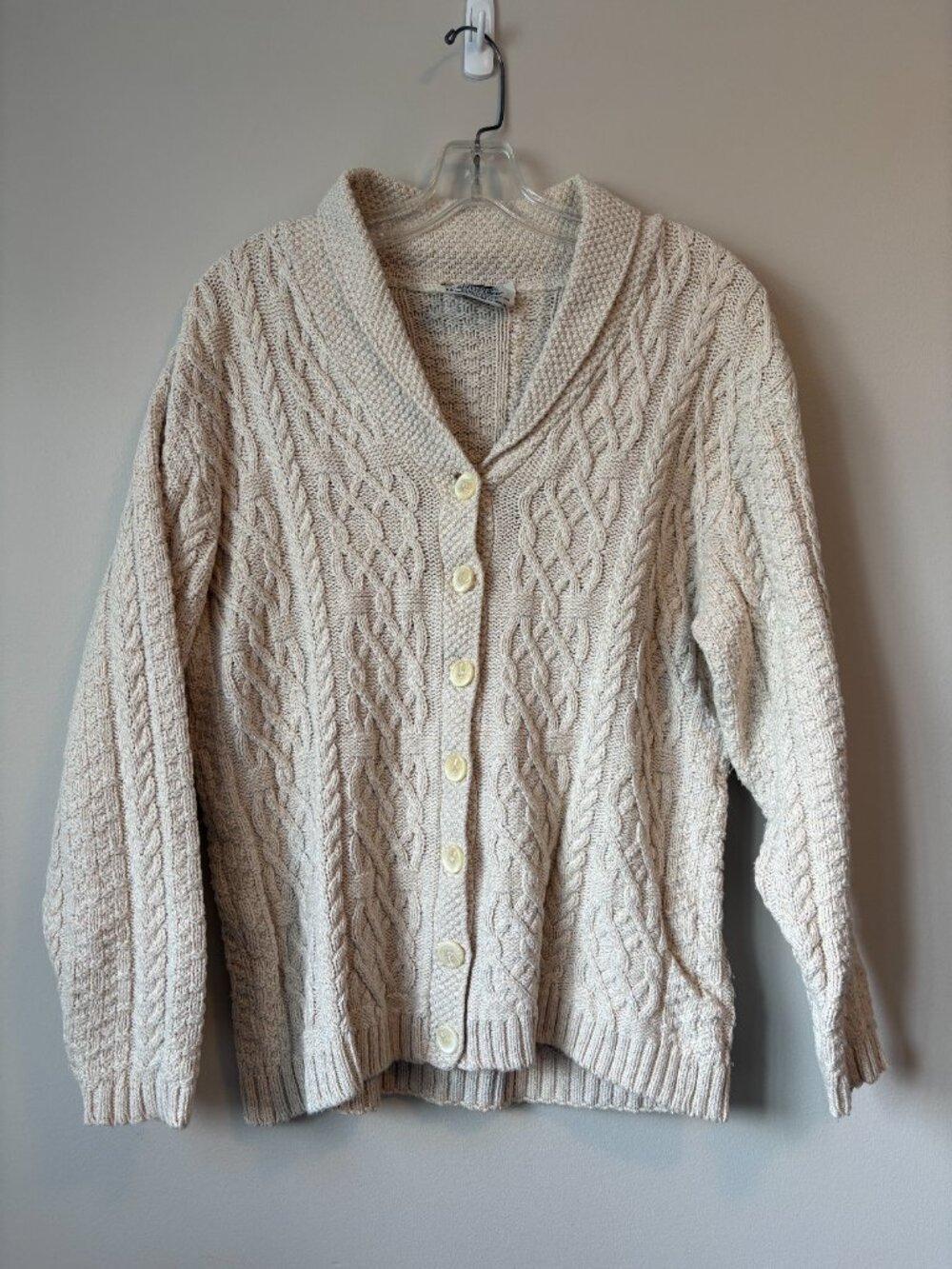 Vintage Northern Reflections Parkhurst Cable Knit Cardigan Sweater Small S